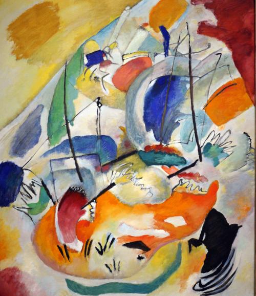 Kandinsky, Wassily, Russian, 1866 - 1944Improvisation 31 (Sea Battle) 1913 oil on canvas overall: 140.7 x 119.7 cm (55 3/8 x 47 1/8 in.) Ailsa Mellon Bruce Fund 1978.48.1 