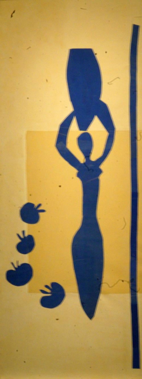 Matisse, Henri, French, 1869 - 1954Woman with Amphora and Pomegranates 1953 gouache on paper, cut and pasted on white paper, mounted on canvas overall: 243.6 x 96.3 cm (95 7/8 x 37 15/16 in.) Ailsa Mellon Bruce Fund 1973.18.3 