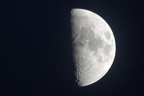 Half moon over Villa Ndio