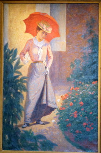 Fredrico ZandomeneghiLa corbeille de geraniums1895-1901huile sur toileCollection Nahmad